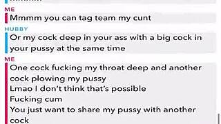 Intimate text messages revealing secrets and desires