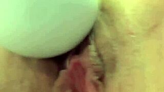 Maggie Green's massive breasts get pleasure from a huge black dildo