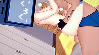 Skibidi's uncensored Hentai video of TV woman's sensual masturbation session