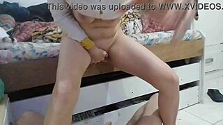 Milf gives a wild squirting shower to her new partner