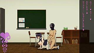 Hentai gameplay featuring a stunning college girl getting bred in a hot session