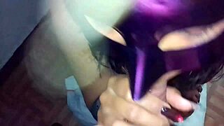 Oral sex lessons with a nerdy cosplayer and his partner in Mexico City