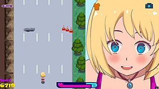 Animated ride: Bouncing city pornplay with exhibitionist girl on a dildo