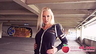 German cam girl craves cum in POV outdoor sex date