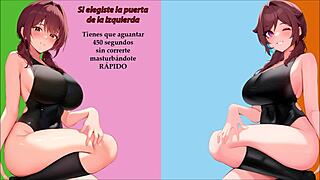 Spanish-speaking viewers enjoy the thrill of second masturbation in a Korean-style game
