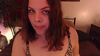 Lovely girl gives a blowjob on webcam