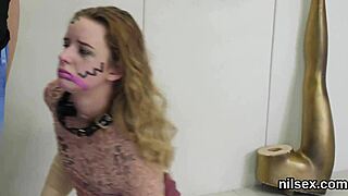A stunning girl is escorted to the psychiatric hospital for intense anal pleasure