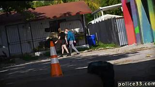 Amateur gay threesome with two dads and a police officer