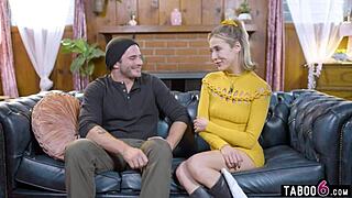 Aiden Ashley, mature beauty, expertly handles a nervous Tinder date