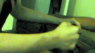 Amateur man gets a handjob and blowjob while smoking a cigar