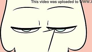 Steven Universe-inspired cartoon parody with lesbian and big ass elements