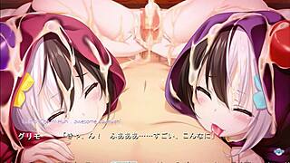 Visual novel scene featuring love addiction and anime-style artwork