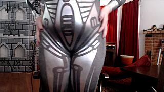 POV of a woman being dominated by a robot in high heels and ballet flats