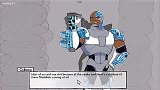 Robotic sex with a cartoon babe featuring big tits and a big ass