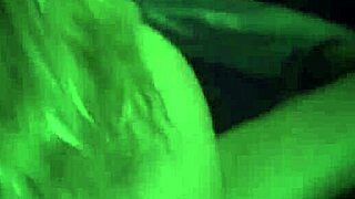 Intense pussy licking with focus on hairy armpits and bushy muff in BDSM scenario