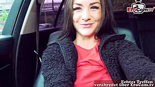 German teen's casting interview and POV car ride