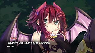 Anime-style footjob action in a game