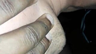 African American neighbor gives a blowjob to a big cock
