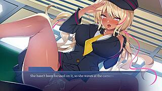 Armpit and footjob action in Hentai game