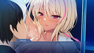 Armpit and footjob action in Hentai game