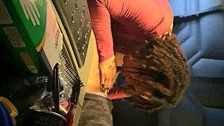 African-American man receives a professional oral sex session