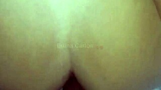 Sexy blonde wife gives a blowjob and anal sex, resulting in ejaculation on her sheer lingerie