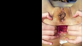 All-natural teen gets her ass fucked by a monster cock in homemade video