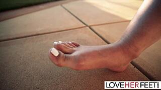 Enjoy the sensual footplay of Sophia Leone in this Arab BDSM video