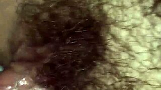 POV video of an unshaved wife getting penetrated by her partner