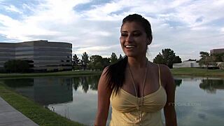 Alexa Loren's 1080p public sprinkler play featuring big ass and pussy