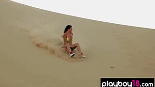 Taylor Seinturier and her girlfriends explore the desert in the nude