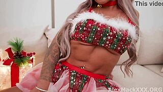 Sexy Saint Nick Haley Davies and her small orifices