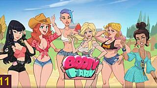 Experience the fantasy world of Nutaku's anime game with redheaded and brunette babes