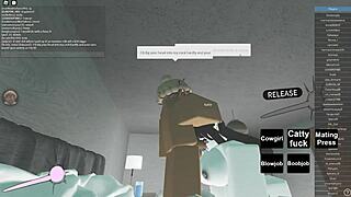 Riding and mating with a big ass girl in Roblox game