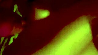 POV view of a rough sex session with a busty wife in a sauna