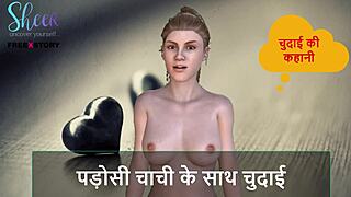Desi housewife enjoys forbidden 3D encounter with neighbor