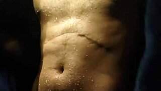Venezuelan gay man masturbates in the shower with a lot of water and cum