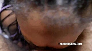 Amateur black girl Lashay's first time getting pounded in the trap