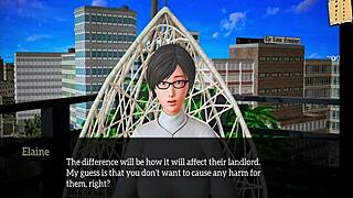 Amateur threesome with 3D walkthrough game