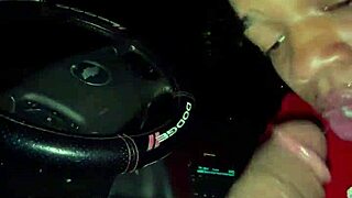 Outdoor oral pleasure with a black girl who can handle it
