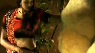 A stunning Indian girl strips down to her bare skin