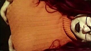 Solo performance by curvy married woman in cosplay