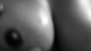 European babe gets covered in cum on her tits