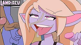 The second installment of the 3 yordles parody featuring a group sex and cumming in public