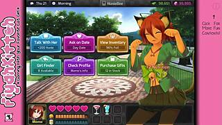 Strong and dominant male leads a Huniepop female through a steamy Hentai adventure