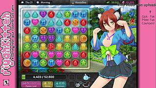 Strong and dominant male leads a Huniepop female through a steamy Hentai adventure