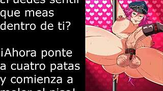 Joi's POV Futa CBT and piss play in Spanish