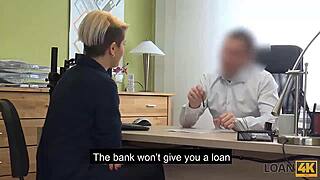 Real estate agent and bank employee engage in sexual activity for financial gain at a workplace