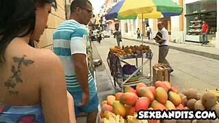 A Colombian beauty with big tits enjoys vacation sex