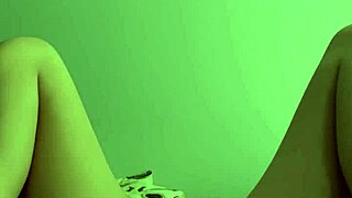 A solo masturbation session with generous lubrication and intense orgasm
